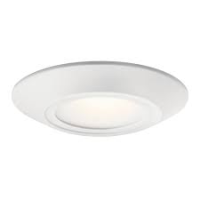 Kichler Horizon Ii 6 5 In 3000k White Integrated Led Flush Mount With Glass Diffuser 43870whled30 The Home Depot