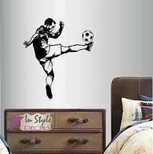 Vinyl Decal Soccer Player Kick Ball