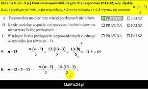 Liczba przekątnych wielokąta wypukłego - Zadanie 8 - MatFiz24.pl - YouTube