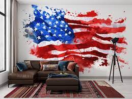 American Flag Vinyl Wall Papers July
