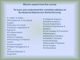 Welcome To The National Diploma In Dental Nursing Course