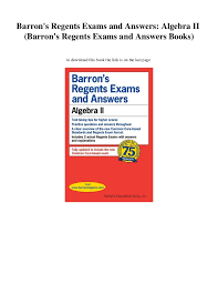 Download Barrons Regents Exams And Answers Algebra Ii