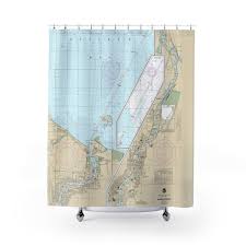 Saginwa River Saginwa Bay Lake Huron Nautical Chart Shower
