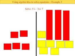 step equations using algebra tiles