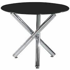 Calder Black Glass Round Dining Table