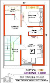 20 By 30 Indian House Plans Best 1bhk