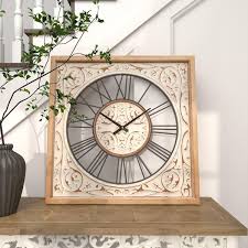 White Wood Farmhouse Wall Clock