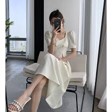 chic elegant korean style long dress