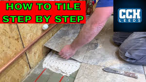 how to tile a floor porcelain tiles
