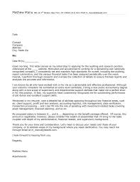 Cover Letter Financial Analyst Cover Letter Example Cover Letter  