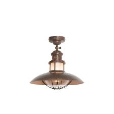 industrial ceiling lamp rust brown