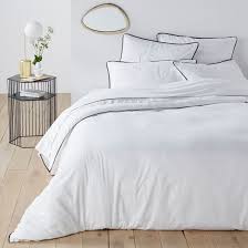 pavone washed cotton satin duvet cover