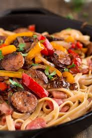 creamy cajun pasta with smoked sausage