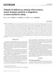 Pdf Vitamin D Deficiency Among Inflammatory Bowel Disease