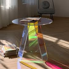 Rainbow Dazzling Acrylic Coffee Table