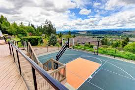 outdoor basketball court costs for