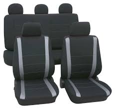 Grey Black Washable Seat Covers For