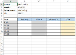 How To Create A Simple Excel Timesheet