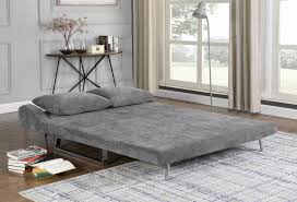 contemporary gray velvet sofa bed