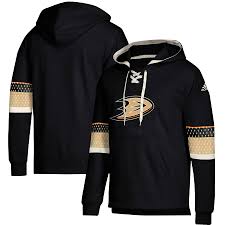 Earn one point for every $1 and get a $10 reward for every 300 points. Men S Adidas Black Anaheim Ducks Jersey Lace Up Pullover Hoodie