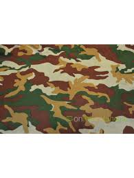 army camouflage charmeuse satin print