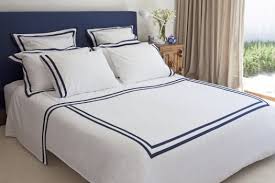 double bed duvet cover white navy