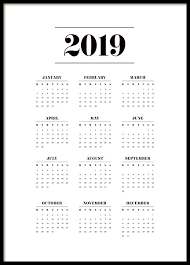Wall Calendars 2019 Buy A Wall Calendar Poster At Desenio Co Uk