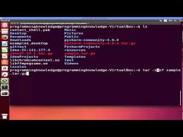 extract a tar gz file in ubuntu linux