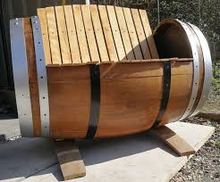 Barrel Bench Oak Wine Barrel