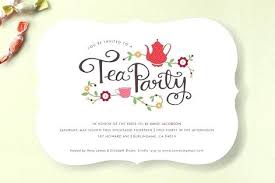Idea Tea Party Invitation Templates Free For Bridal Tea Party