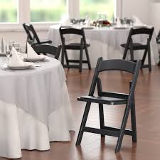seating black resin folding chair