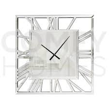 80cm Large Mirrored Square Wall Clock