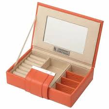 orange rectangle handmade jewelry box