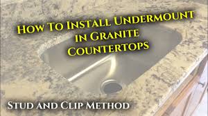 To install a kitchen sink or even replace kitchen sink requires basic carpentry and plumbing skills. How To Install Undermount Sink In Granite Stud And Clip Method Youtube