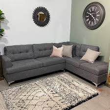 halo corner sofa light grey fabric