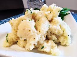 vegan mashed cauliflower with roasted