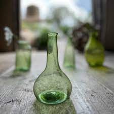 Recycled Glass Bottle Vase Green Home