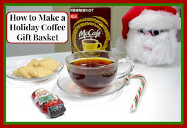 how to make a holiday coffee gift basket