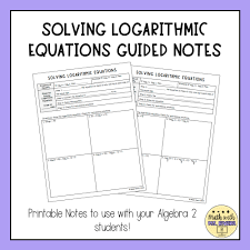 Solving Logarithmic Equations Guided