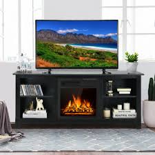 Costway 58 2 Tier Fireplace Tv Stand W