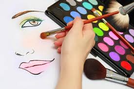 makeup artist drawing images libres de