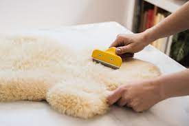 how to clean a sheepskin rug