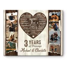 3rd anniversary photo collage canvas