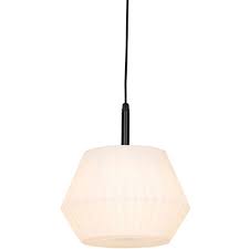 Outdoor Hanging Lamp Black With White