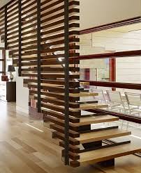 wood slat partition interior design ideas