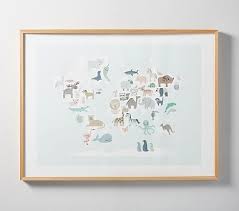 Wild World Map Wall Art Pottery Barn Kids