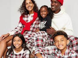 holiday family pajamas from old navy