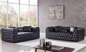 cosima modern sofa deep tufted leather