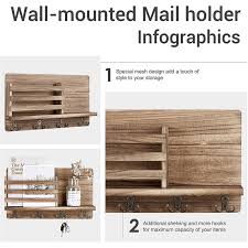 wooden wall key and mail holder life