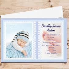 10 Personalised Baby Boy Birth Announcement Thank You Photo Cards N77